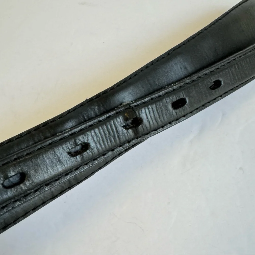 Vintage Black Leather Ranger Belt Cowboy Western Rancher‎ Mens 36 / 38